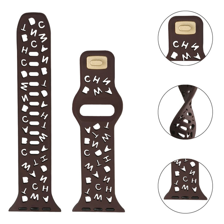 Super cool Universal Apple Silikone Rem - Brun#serie_3