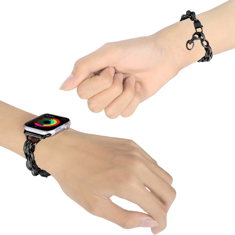 Helt vildt kønt Universal Apple Metal Rem - Sort#serie_1