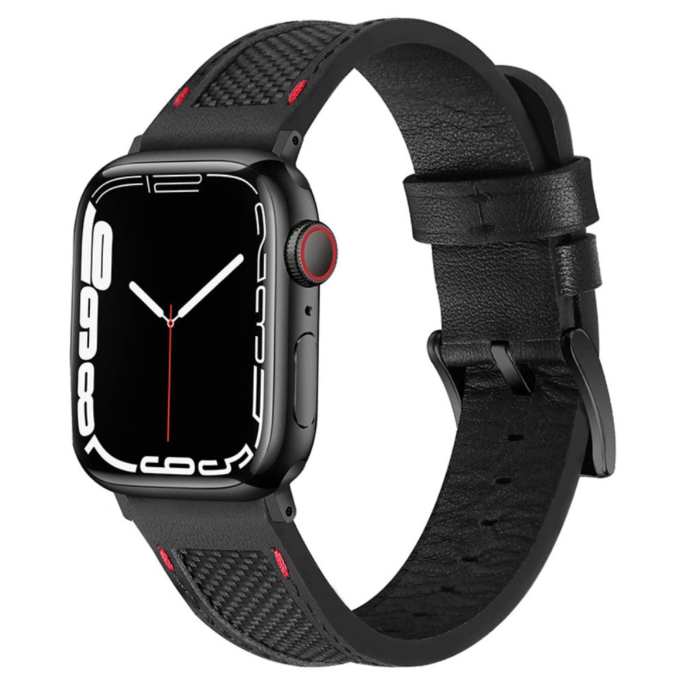 Fortrinligt Universal Apple Ægte læder og Nylon Rem - Sort#serie_1