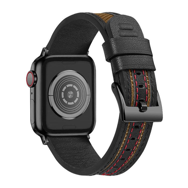 Fortrinligt Universal Apple Ægte læder og Nylon Rem - Sort#serie_5