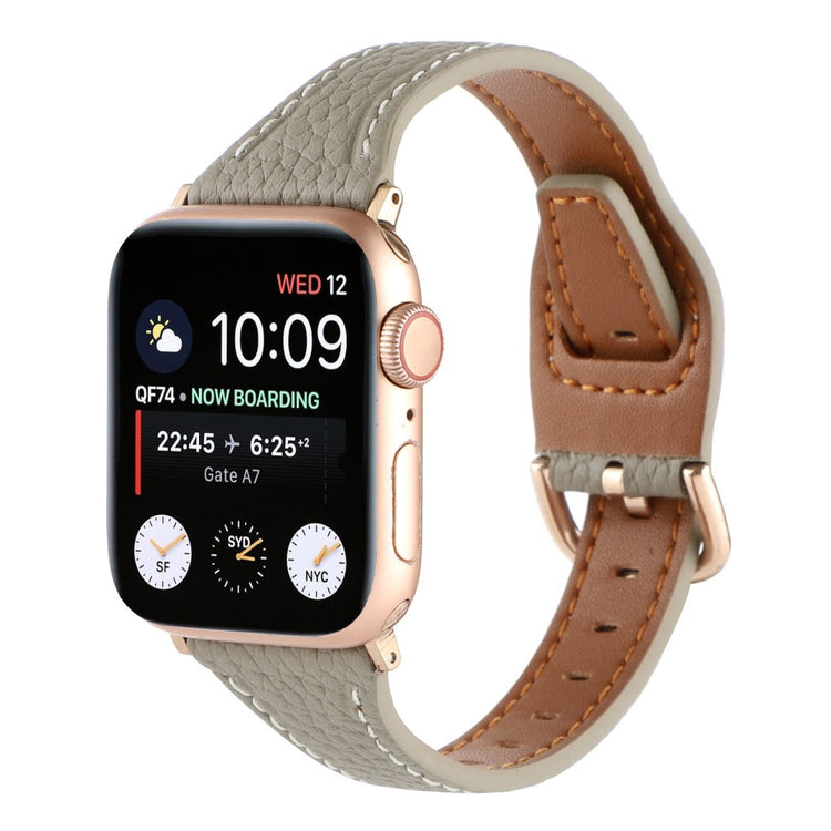 Super fed Universal Apple Ægte læder Rem - Sølv#serie_1