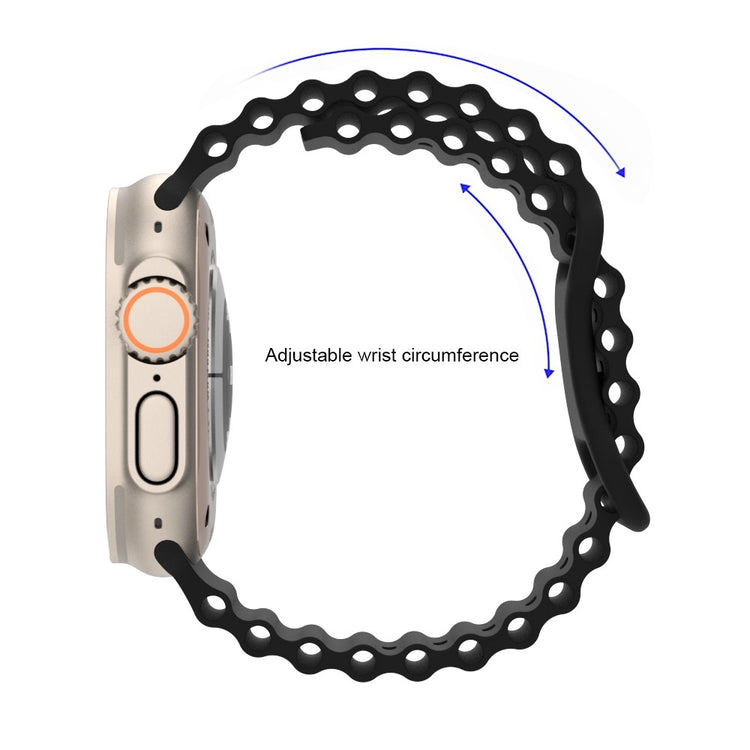 Meget fed Universal Apple Silikone Rem - Sort#serie_12