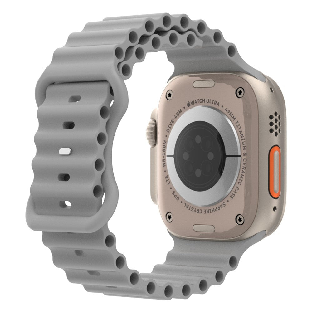 Meget fed Universal Apple Silikone Rem - Sølv#serie_7