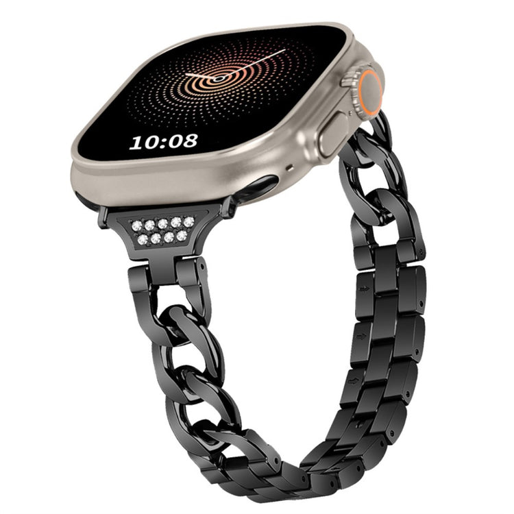 Vildt rart Universal Apple Metal og Rhinsten Rem - Sort#serie_1