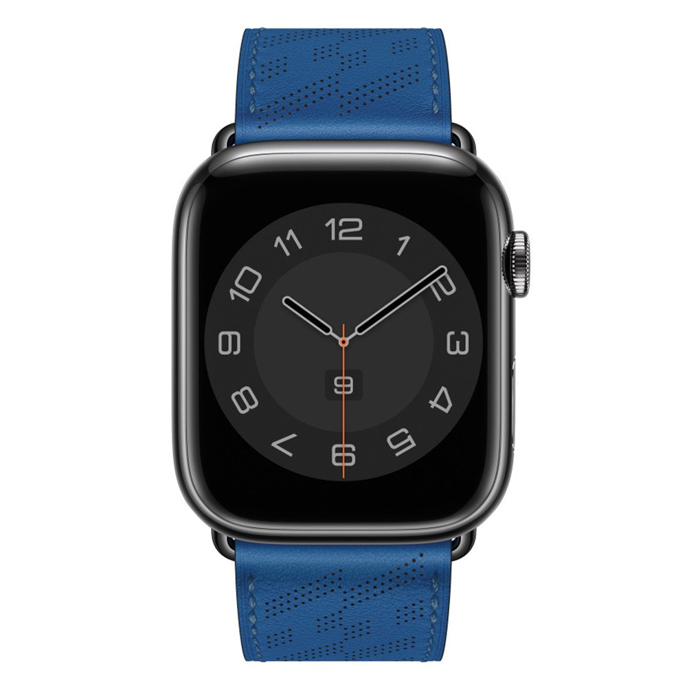 Meget elegant Universal Apple Ægte læder Rem - Blå#serie_2