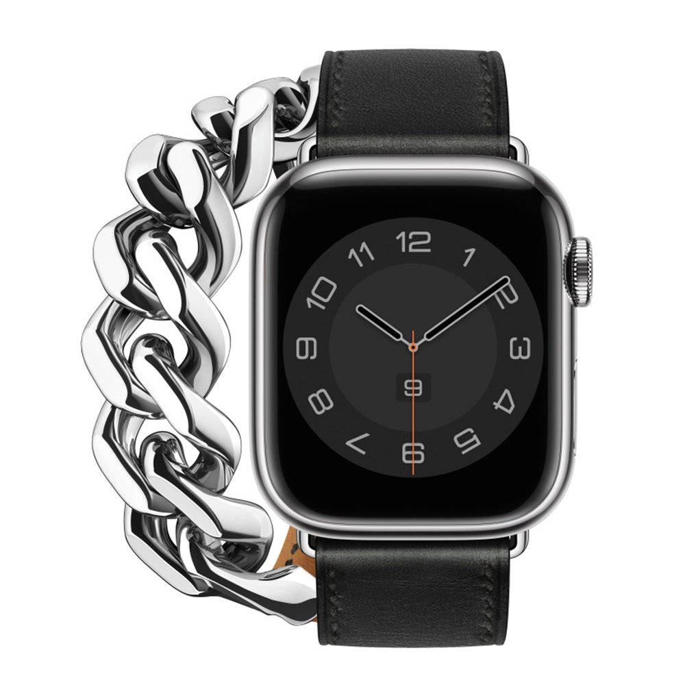 Meget flot Universal Apple Ægte læder Rem - Sort#serie_105