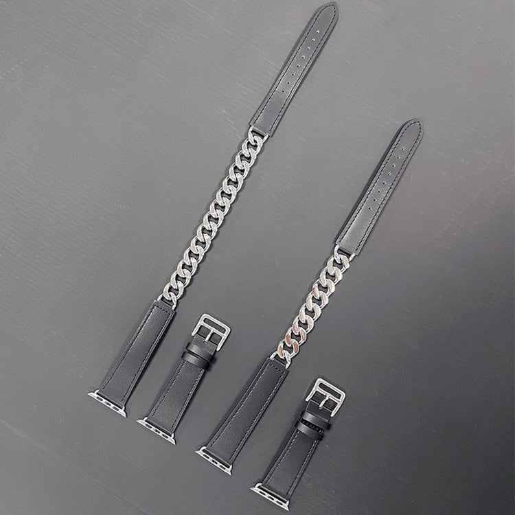 Meget flot Universal Apple Ægte læder Rem - Sort#serie_105