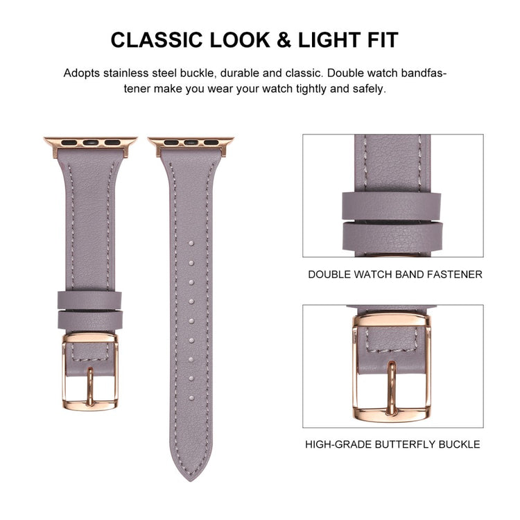 Smuk Universal Apple Ægte læder Rem - Sort#serie_3