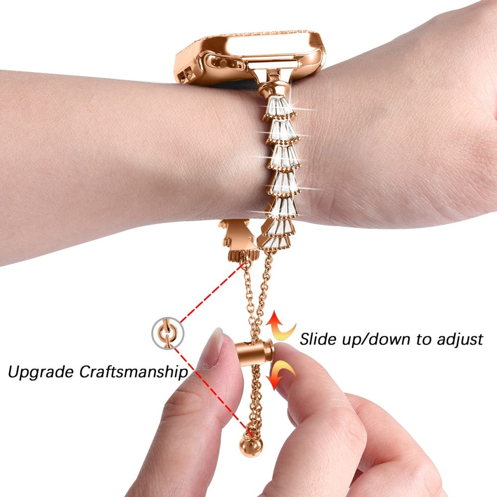 Vildt slidstærk Universal Apple Metal og Rhinsten Rem - Pink#serie_1