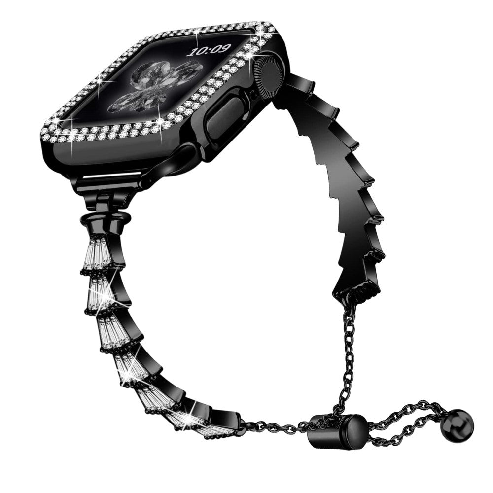 Vildt slidstærk Universal Apple Metal og Rhinsten Rem - Sort#serie_2