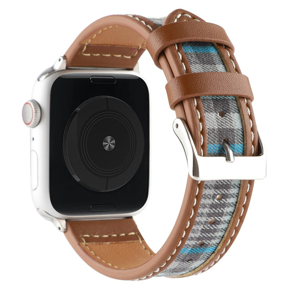 Flot KunstlΓ¦der Og Nylon Universal Rem passer til Apple Smartwatch - BlΓ₯#serie_1