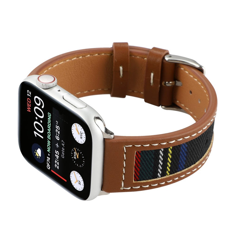Flot Kunstlæder Og Nylon Universal Rem passer til Apple Smartwatch - Flerfarvet#serie_3