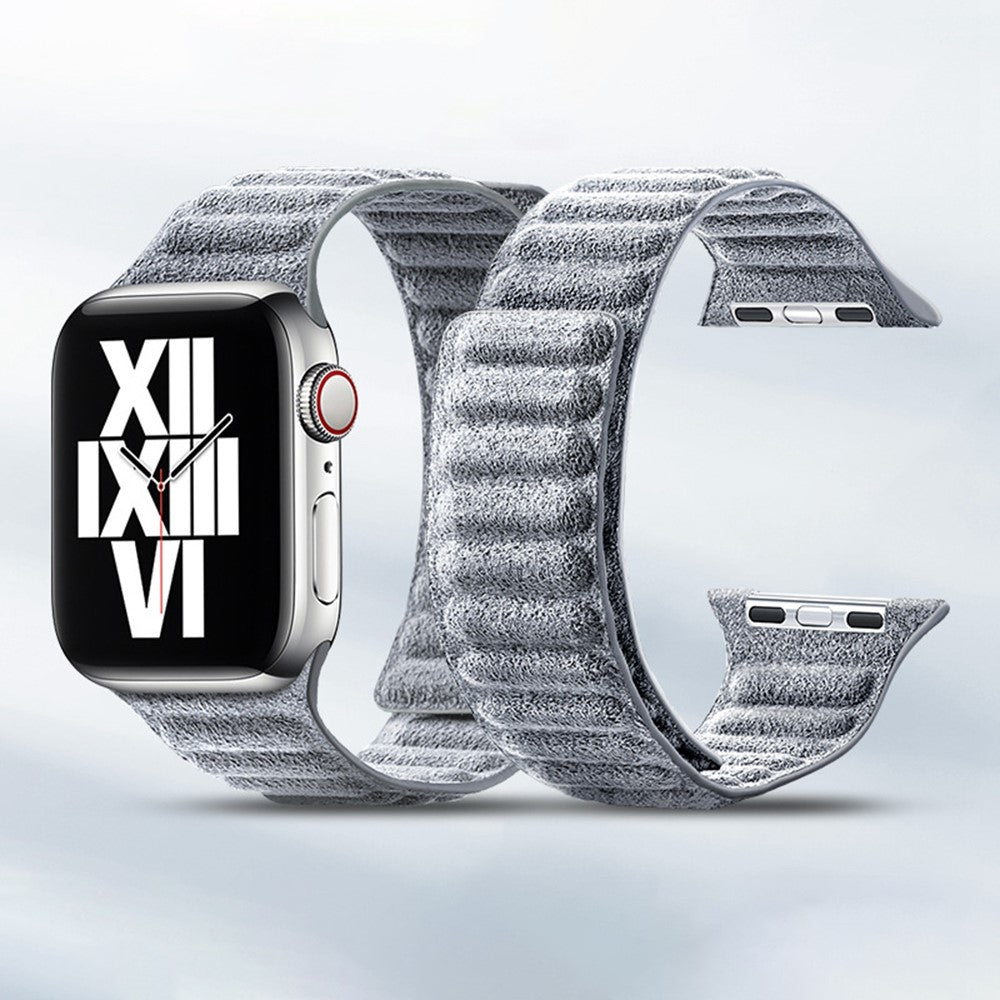 Helt Vildt Flot Kunstlæder Universal Rem passer til Apple Smartwatch - Sølv#serie_1