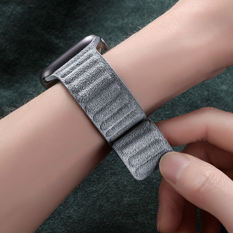 Helt Vildt Flot Kunstlæder Universal Rem passer til Apple Smartwatch - Sølv#serie_2