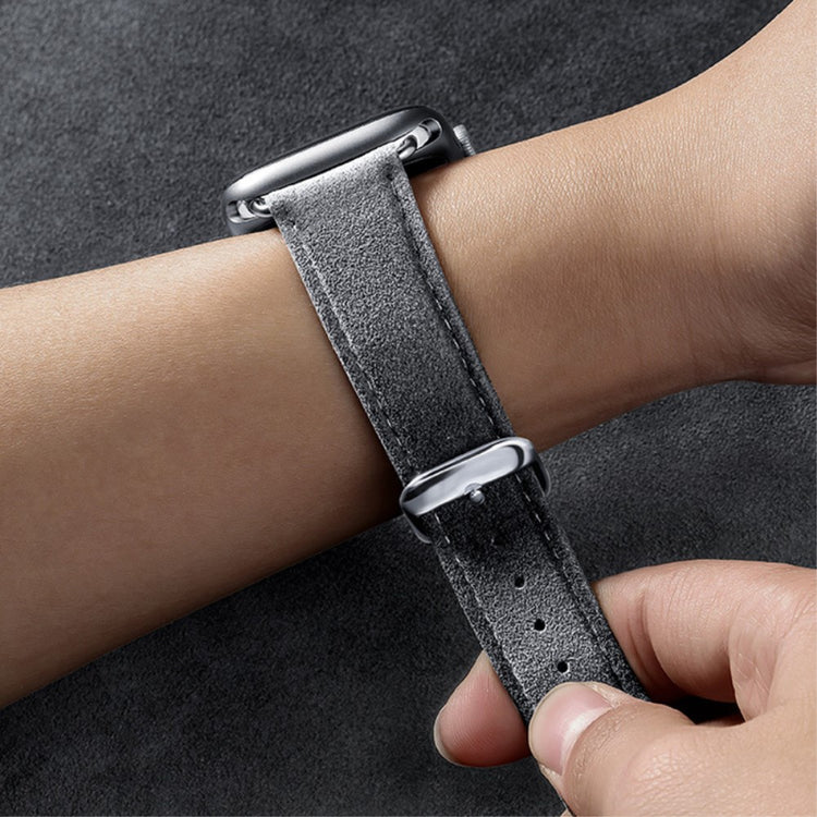 Super Elegant Kunstlæder Universal Rem passer til Apple Smartwatch - Blå#serie_2