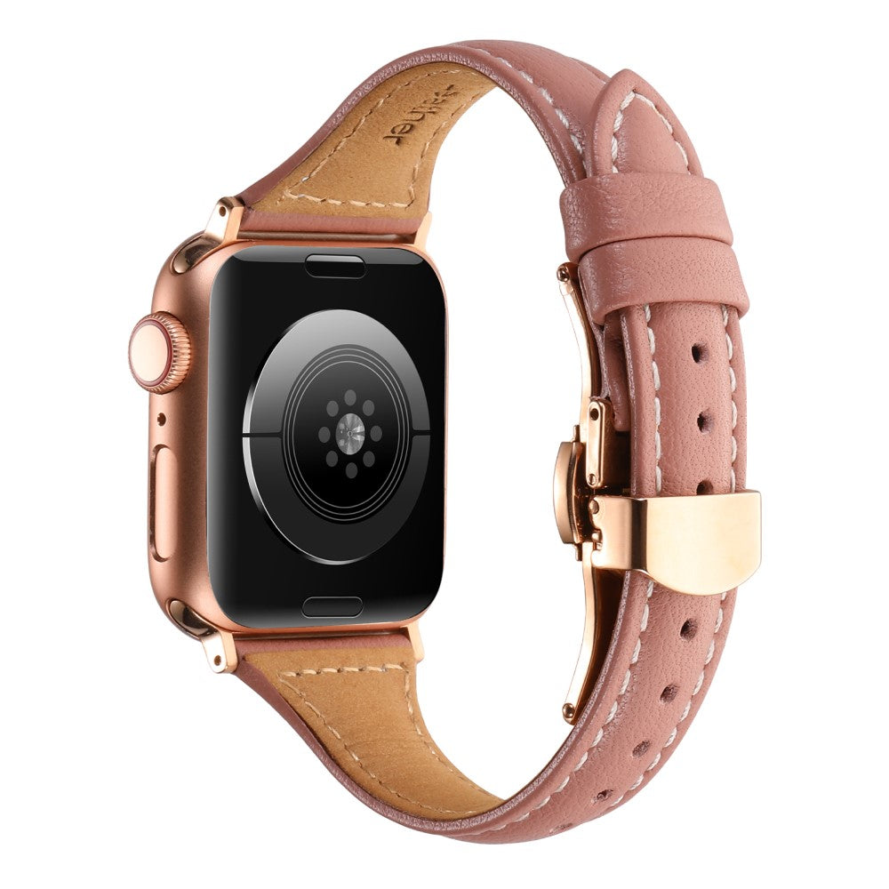 Vildt Pænt Ægte Læder Universal Rem passer til Apple Smartwatch - Pink#serie_2
