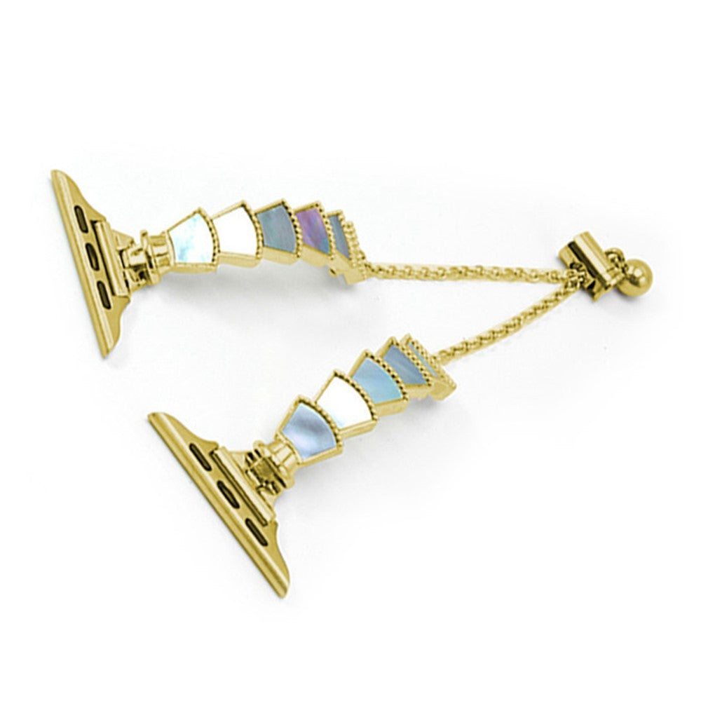 Sejt Universal Apple Metal og  Rhinsten Urrem - Guld#serie_5