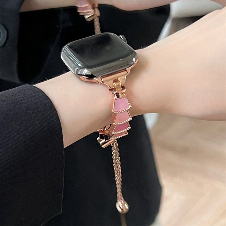 Sejt Universal Apple Metal og  Rhinsten Urrem - Pink#serie_7