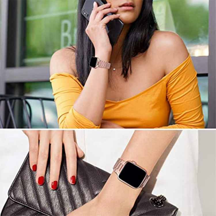 Rigtigt kønt Universal Apple Metal Urrem - Pink#serie_4