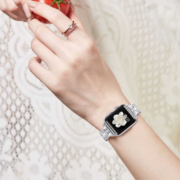 Vildt elegant Universal Apple Metal og  Rhinsten Urrem - Sølv#serie_5