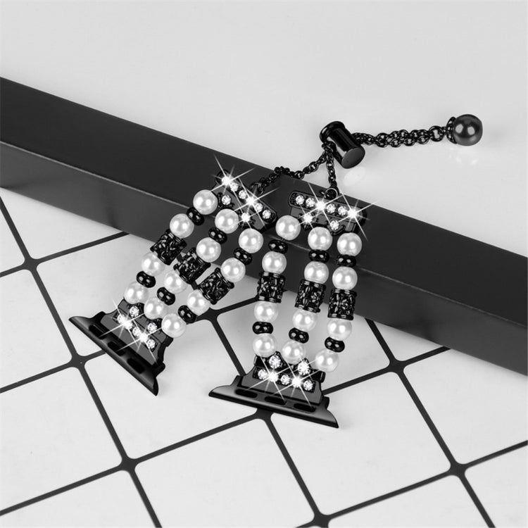 Vildt flot Universal Apple Metal, Plastik og Rhinsten Rem - Sort#serie_1