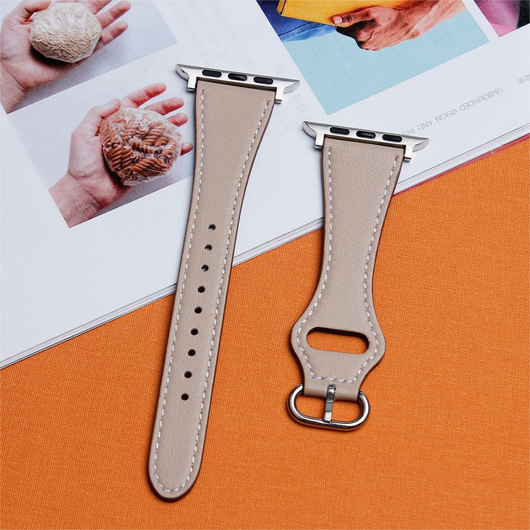 Super fantastisk Universal Apple Ægte læder Rem - Beige#serie_2