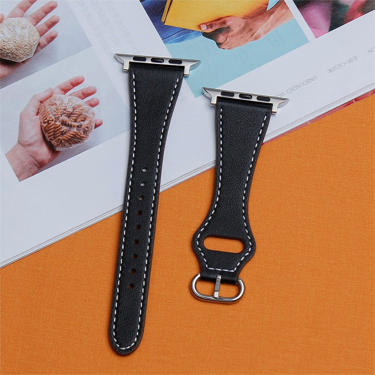 Super fantastisk Universal Apple Ægte læder Rem - Sort#serie_5