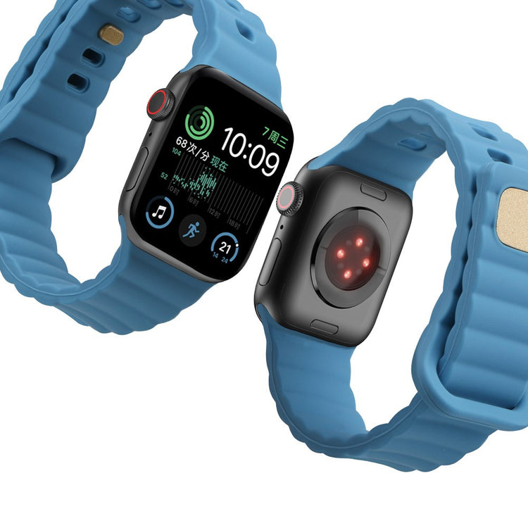 Meget slidstærk Universal Apple Silikone Rem - Blå#serie_10