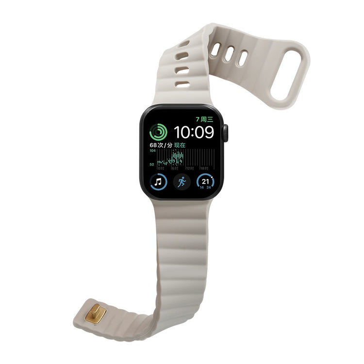 Meget slidstærk Universal Apple Silikone Rem - Hvid#serie_11