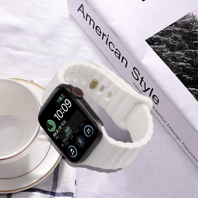 Meget slidstærk Universal Apple Silikone Rem - Hvid#serie_2