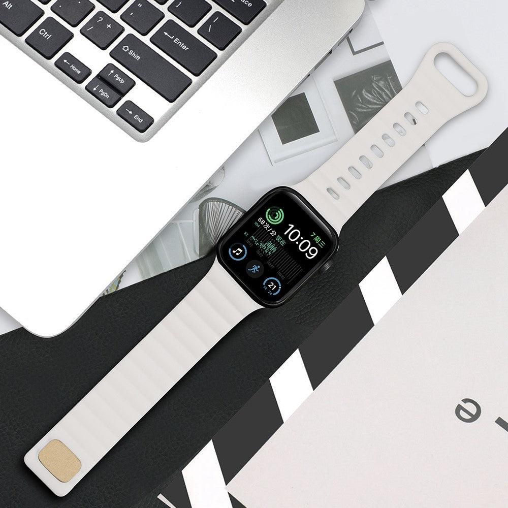 Meget slidstærk Universal Apple Silikone Rem - Hvid#serie_2