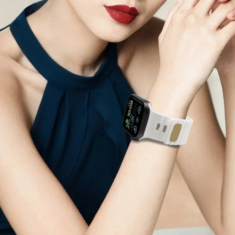 Meget slidstærk Universal Apple Silikone Rem - Hvid#serie_2