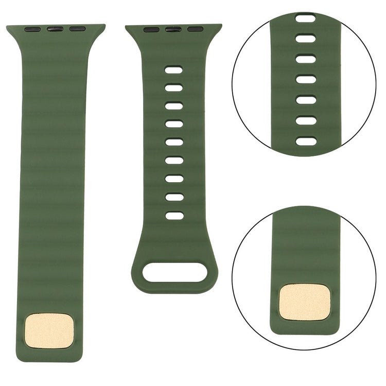 Meget slidstærk Universal Apple Silikone Rem - Grøn#serie_7