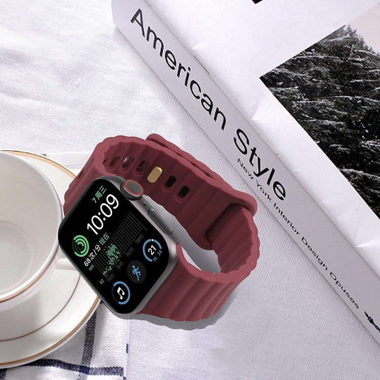 Meget slidstærk Universal Apple Silikone Rem - Rød#serie_8