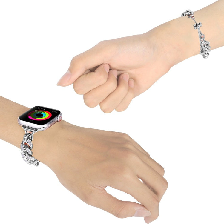 Super sejt Universal Apple Metal Rem - Sølv#serie_2