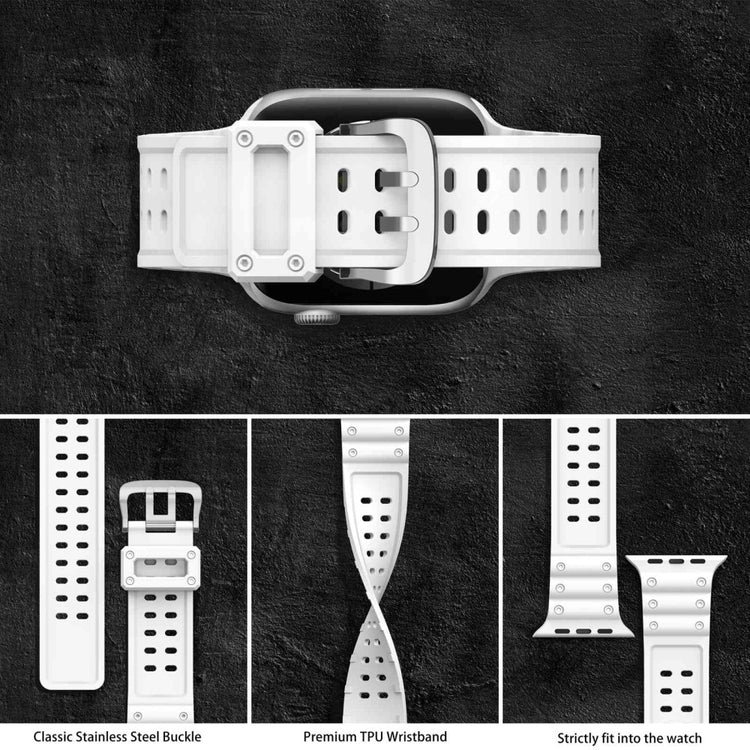 Rigtigt rart Universal Apple Silikone Rem - Hvid#serie_1