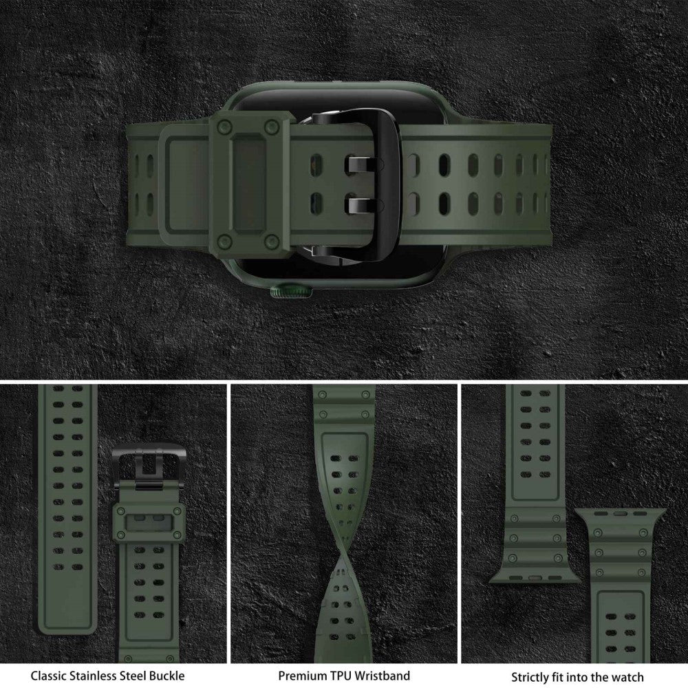 Rigtigt rart Universal Apple Silikone Rem - Grøn#serie_3