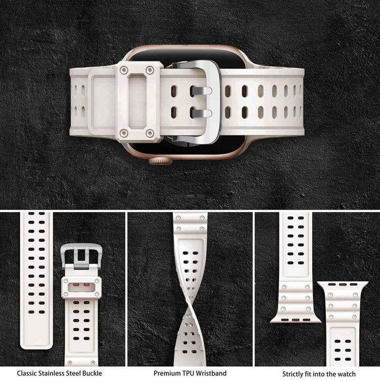 Rigtigt rart Universal Apple Silikone Rem - Beige#serie_7