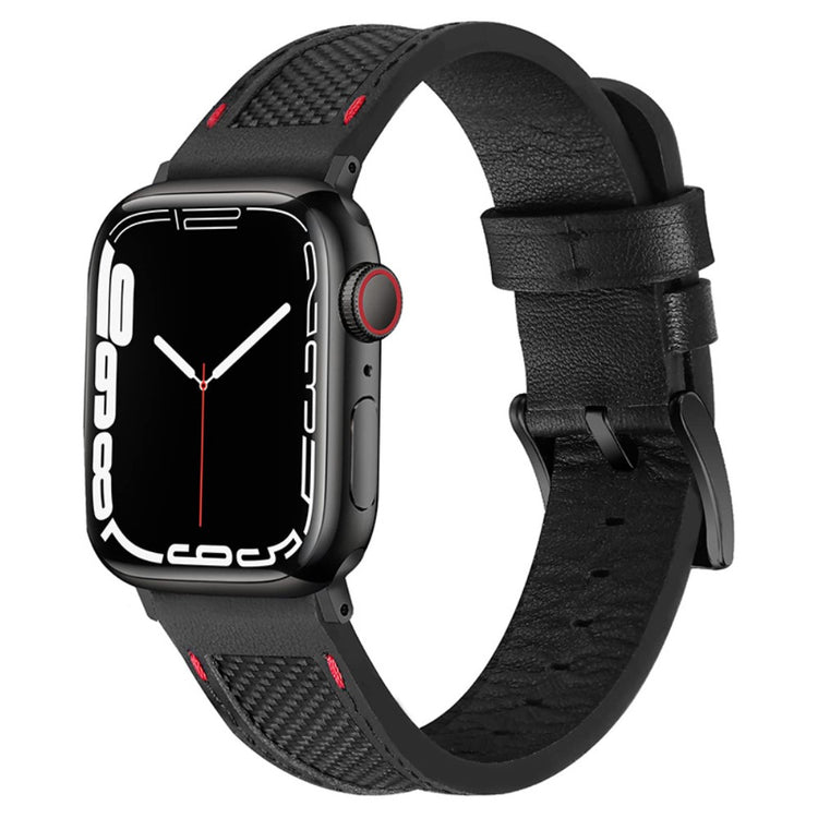 Mega godt Universal Apple Ægte læder og Nylon Rem - Sort#serie_1