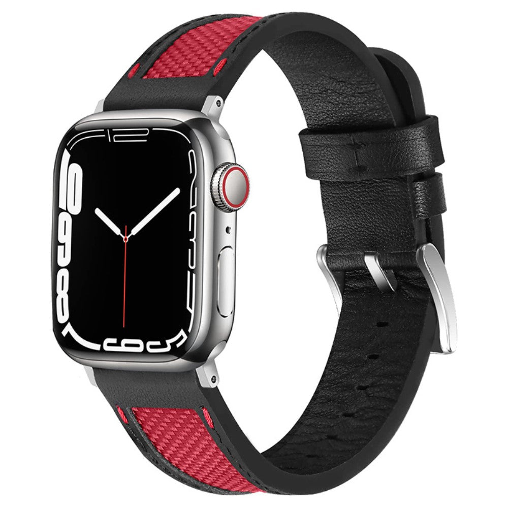 Mega godt Universal Apple Ægte læder og Nylon Rem - Rød#serie_2