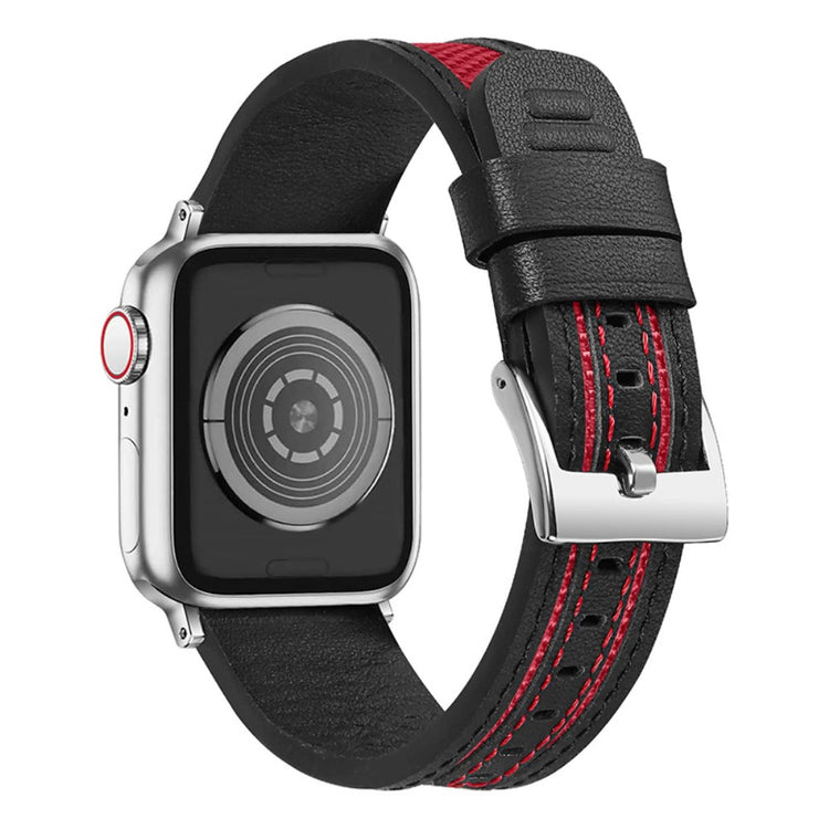 Mega godt Universal Apple Ægte læder og Nylon Rem - Rød#serie_2