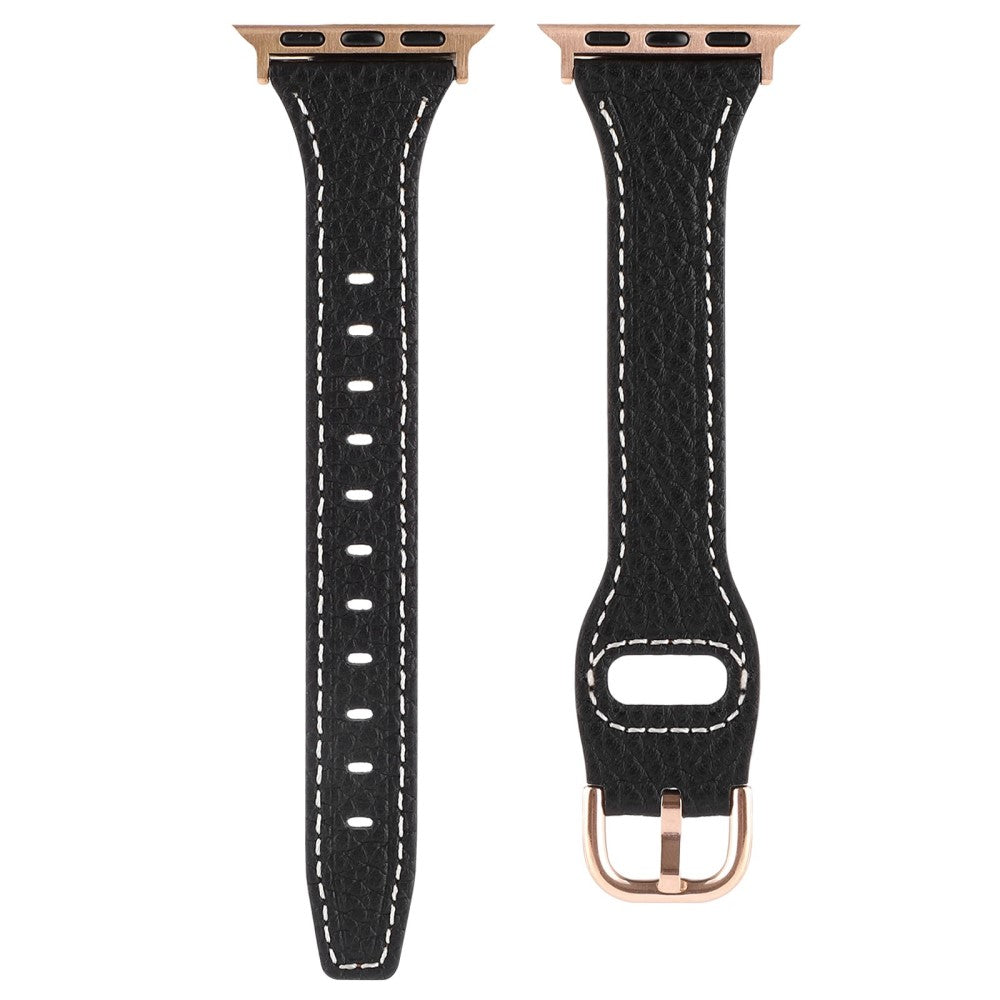 Meget cool Universal Apple Ægte læder Rem - Sort#serie_1