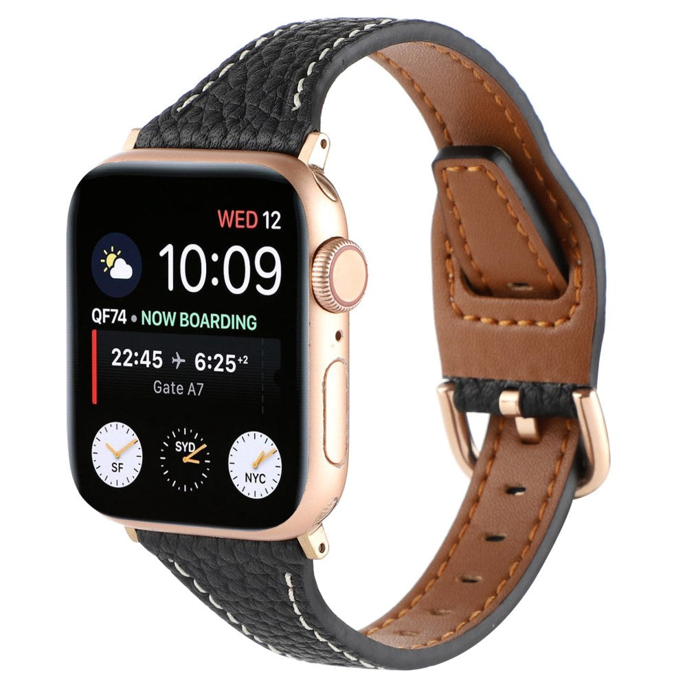 Meget cool Universal Apple Ægte læder Rem - Sort#serie_1