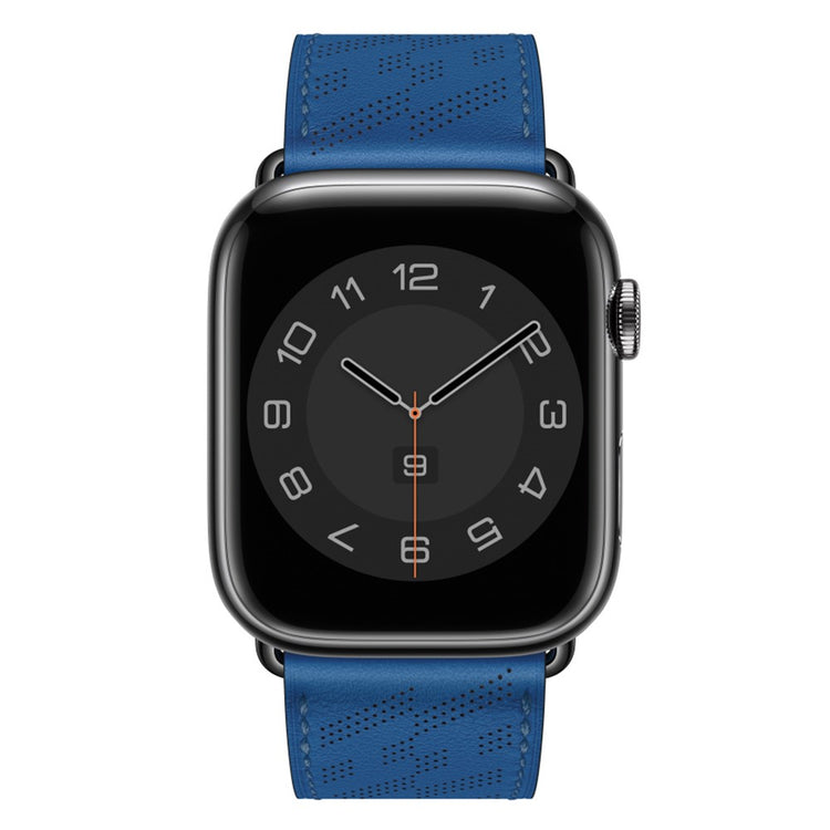 Rigtigt elegant Universal Apple Ægte læder Rem - Blå#serie_2