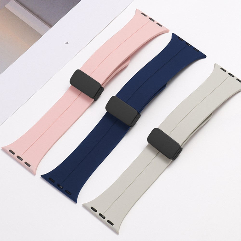 Rigtigt kønt Universal Apple Silikone Rem - Sølv#serie_14