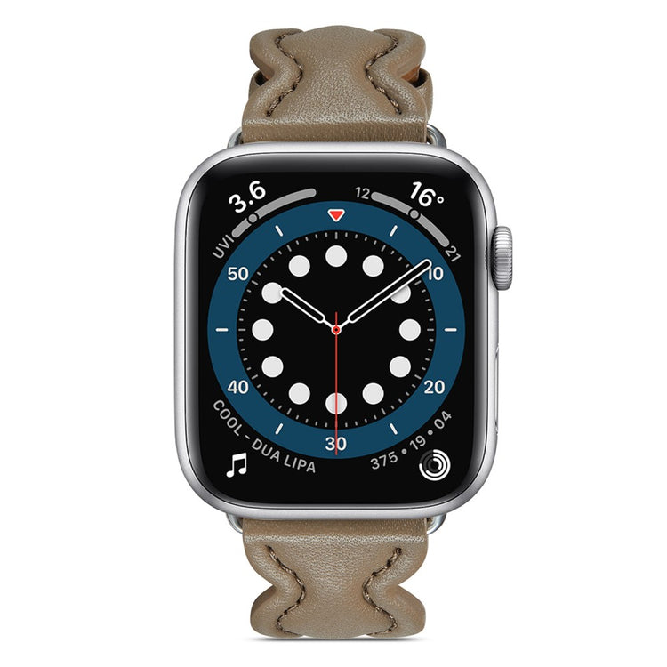 Meget nydelig Universal Apple Ægte læder Rem - Sølv#serie_1