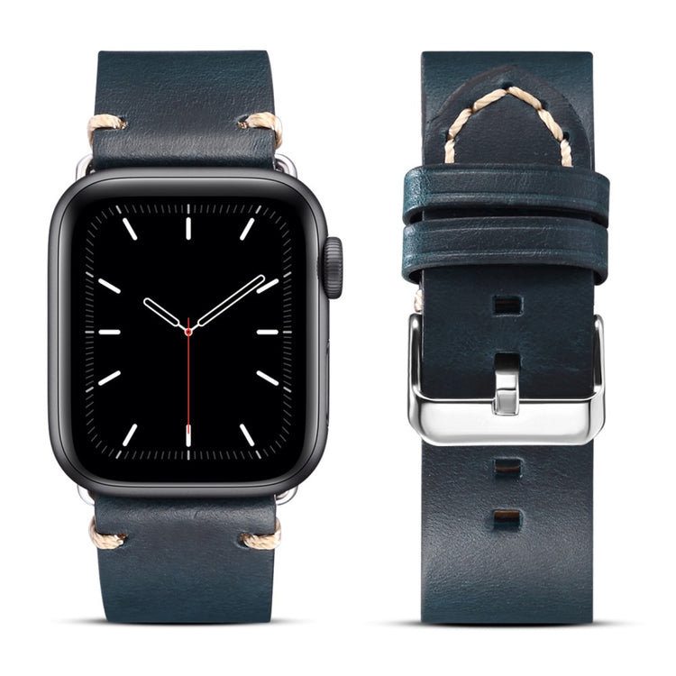 Mega flot Universal Apple Ægte læder Rem - Blå#serie_2