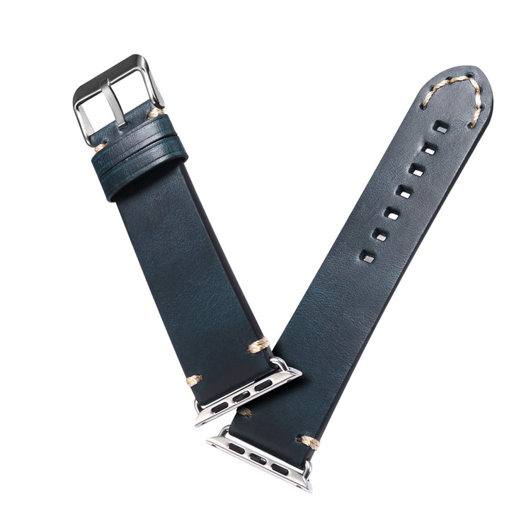 Mega flot Universal Apple Ægte læder Rem - Blå#serie_2