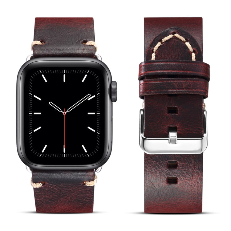 Mega flot Universal Apple Ægte læder Rem - Rød#serie_3