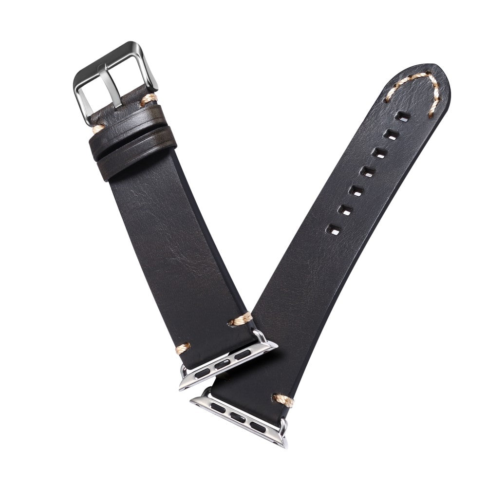 Mega flot Universal Apple Ægte læder Rem - Sort#serie_4